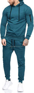 Men Double Zip Up Hoodie Custom 350gsm Freece Rhinestone Sweatpants 2 PCS <b>Set</b> Man Fashion Streetwear <b>Sets</b> Plus Size Tracksuit - Product Image 4