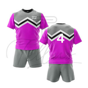 Uniforme de Rugby Unisex con Impresión por Transferencia de Calor Personalizada, Poliéster/Algodón, Transpirable, Ligero, de Secado Rápido, Diseño de Ropa Deportiva para Equipos - Product Image 3