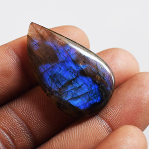 Cabochon en labradorite bleue véritable, taille 35x21x6 mm, pierre chatoyante bleue pour la création de bijoux, pierre précieuse brute, polissage lisse, pierre de guérison - Product Image 3