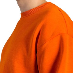 Sudaderas con capucha de algodón 100% de alta calidad para hombre, ropa de calle, sudaderas con capucha con estampado de soplo de Color naranja, Sudadera de cuello redondo para hombre - Product Image 5
