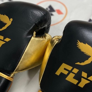 Gants de boxe professionnels sur mesure rouge et noir, antidérapants, respirants, en cuir véritable, avec sangle de poignet réglable pour Muay Thai MMA - Product Image 3