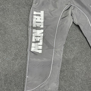 Custom Men's Cotton/Nylon Windbreaker <b>Trouser</b> Reflective Logo Winter Sport Jogging Casual Painted Fleece High Waist High Quality - Product Image 3