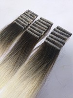 Extensions de cheveux naturels à bandes invisibles, ondulés, pour coloration, cheveux vierges bruts vietnamiens, double épaisseur, cuticules alignées, Remy