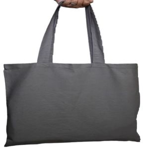 Custom Eco-Friendly 100% Cotton Navy <b>Tote</b> <b>Bag</b> Zipper Closure Hand Length Handle Letter Pattern Large Size-Reusable for Travel - Product Image 6