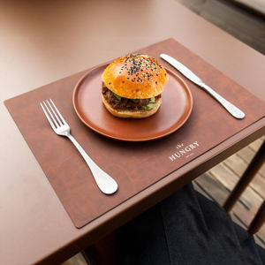 Wholesale Leather <b>Table</b> <b>Mats</b> for Restaurant Dining Washable Waterproof Non Slip Heat Smell Proof Heavy Duty Comfortable - Product Image 1