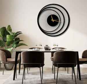 Horloge murale ronde Eterna |   Horloge murale ronde silencieuse Eterna au design intemporel, décoration intérieure classique pour la maison et le bureau - Product Image 3