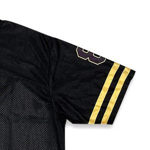 Maillots de football américain unisexes à manches courtes, impression numérique personnalisée, 100% polyester, respirant, séchage rapide, haute qualité, pour équipe - Product Image 4