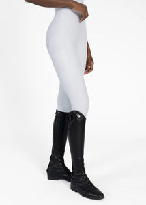 Leggings d'équitation pour femmes avec logo personnalisé, antidérapants, avec panneau en maille et silicone, en spandex, pour l'entraînement, design personnalisé - Product Image 5
