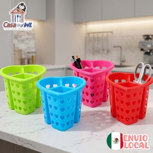CASAMAX WL AA-2503 Portaposate in Plastica Multicolore Ecologico a 3 Ripiani Design a Cuore Moderno Portatile Durevole Elegante - Product Image 1