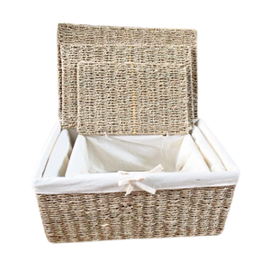 PRODUIT DE VENTE CHAUDE Panier en jonc de mer élégant pour l'emballage de cadeaux et les présentoirs de vente au détail de haute qualité - Product Image 1