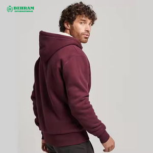Sudadera con capucha y cremallera oversize de algodón 100% de felpa para hombre, estilo jogger, holgada y personalizada para entrenamiento - Product Image 3