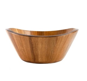 Customized Eco-Friendly <b>Bamboo</b> Wood Serving <b>Bowls</b> Highly Durable Salad Dough Fruit Household Restaurant Food Use - Product Image 4
