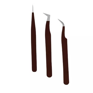 Pincettes à cils Logo personnalisé étiquette privée en acier inoxydable Volume 90 degrés poignée en diamant - Product Image 1