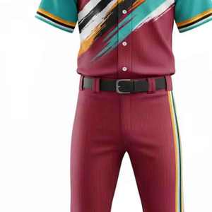 Uniforme de baseball professionnel, ensemble complet, maillot de sport respirant, fournisseur, uniforme de baseball personnalisé pour les jeunes - Product Image 3