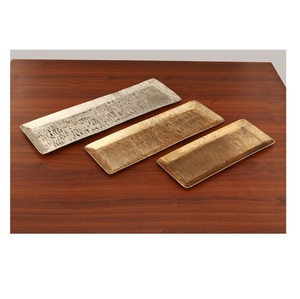 Cuencos de plato de Metal modernos de gran venta, accesorio martillado texturizado de tendencia superior para platos de cocina para todos los días, platos de fiesta de boda - Product Image 1