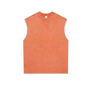 Streetwear Débardeur de gymnastique oversize sans manches en tricot coupe personnalisée T-shirt pour hommes de High Street avec impression par transfert de chaleur - Product Image 2