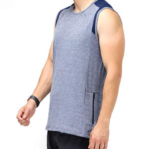 Débardeur en coton pour homme, anti-UV, séchage rapide, logo personnalisé, décontracté, pour la gym, ajusté, respirant, service OEM – Meilleure vente - Product Image 4