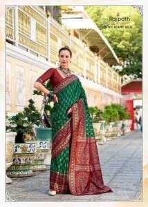 Venta al por mayor exclusiva suave Ikkat seda Saree colección indio y paquistaní boda y fiesta desgaste catálogo disponible - Product Image 3