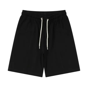 <b>Men's</b> Casual Cotton Blend Summer Cargo <b>Shorts</b> Elastic Waist Drawstring with Eco-Friendly Solid Plaid Pattern Loose Fit - Product Image 5