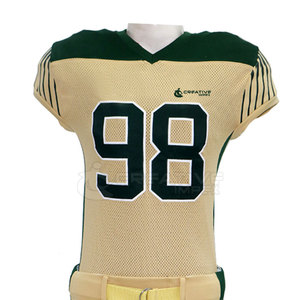 Vêtements de football américain sur mesure à séchage rapide Ensemble de sport respirant de couleur unie - Product Image 6