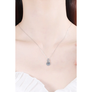 จี้เพชรโมอิสซาไนต์สีเงิน 1 กะรัต รุ่น Infinity Spark คอลเลคชั่นสร้อยคอสุดหรู - Product Image 5