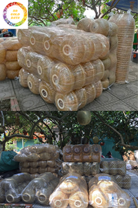 โคมไฟไม้ไผ่ทำด้วยมือจากเวียดนามเป็นมิตรกับสิ่งแวดล้อมธรรมชาติตกแต่งบ้านด้วยแสงอบอุ่นแกะสลักสไตล์ดอกไม้สำหรับใช้ในโรงแรมและบ้าน - Product Image 3