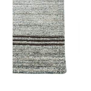 Tapis en laine et viscose tissé à la main à rayures bleues pour la maison - Hwv-51040 - Product Image 4