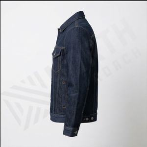 Custom Denim <b>Jean</b> Jacket High Quality Plain Dyed Raw Breathable Customized Color <b>Stretch</b> Denim Fashion Stylish Coat Outwear - Product Image 3
