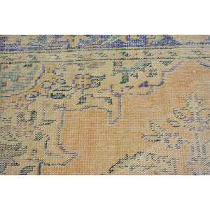 Alfombra de 2x4 pies, Alfombra Turca Vintage, Alfombra de Lana con Parches Azules - Product Image 5