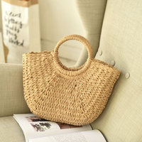 Sac en rotin pour femmes à la mode prêt à l'exportation