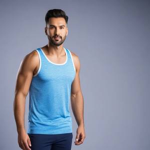 Camiseta sin Mangas Casual de Diseño Personalizado de Alta Calidad para Hombre, 100% Algodón, Ecológica, Transpirable, de Secado Rápido, con Serigrafía, Excedente de Exportación - Product Image 3