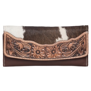 Western <b>Wallet</b> Trendy <b>Wallet</b> Clutch Bag Cowhide Hand Tooled Genuine <b>Leather</b> Western <b>Wallet</b> Manufacturer - Product Image 1