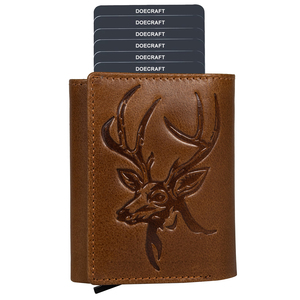 Portefeuille pour homme en cuir véritable élégant, design fin à double pli, protection RFID, plusieurs emplacements pour cartes, longueur courte, doublure en satin, cadeau de bureau - Product Image 2