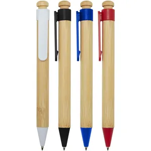 Penna a Sfera in Rattan e Bambù Ecologica, Gadget Sostenibile per l'Ufficio - Product Image 5