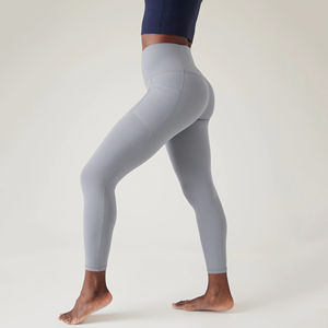 Pantalones de Yoga deportivos informales de cintura alta para mujer de la mejor calidad, conjunto superior, mallas transpirables para gimnasio, Fitness, logotipo sólido de cintura media para Yoga - Product Image 6