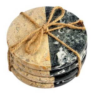 Round Marble <b>Coasters</b> Set Natural Stone <b>Drink</b> <b>Coasters</b> Wholesale - Product Image 3