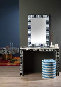 Espejo de Pared Decorativo de Madera de Lujo con Incrustaciones de Hueso, Hecho a Mano, Moderno y Ecológico, para Hogares y Comercios de Alta Gama - Product Image 4