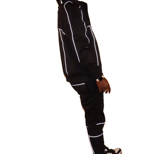 Nouveauté Ensemble de jogging d'hiver de haute qualité en spandex/polyester avec piping réfléchissant pour hommes, survêtement coupe-vent, taille plus - Product Image 6