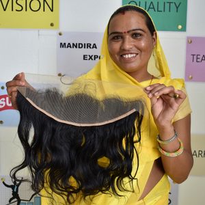 เครื่องต่อผมแบบคู่เครื่องบราซิลเลี่ยนผมดิบ13*6ทำจากผมชาวอินเดีย - Product Image 1