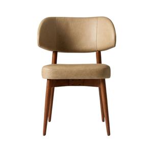 Muebles minimalistas de madera de teca para sillas de jardín, diseño simple con asiento de espuma suave envuelto en tela de cuero impermeable de alta calidad - Product Image 2