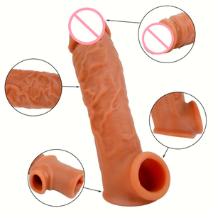 Anillo <span class=keywords><strong>para</strong></span> el Pene con Retraso de la Eyaculación Masculina, Funda Extensora de Silicona, Cuidado Masculino, Condón Invisible de Cristal <span class=keywords><strong>para</strong></span> Retrasar la Eyaculación <span class=keywords><strong>para</strong></span> Hombres - Product Image 4