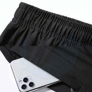 กางเกงขาสั้นผ้าคอตตอนสำหรับผู้ชายกางเกงขาสั้นผ้าคอตตอนลำลองพิมพ์ลายสีพื้นดีไซน์เป็นมิตรกับสิ่งแวดล้อมทำจากโรงงานโลโก้แบบปรับแต่งได้ - Product Image 5