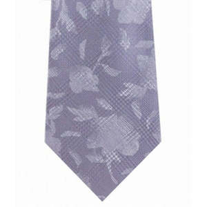 เนคไทผ้าไหมลายตารางคลาสสิคสำหรับผู้ชาย ยี่ห้อไมเคิล คอร์ส สีเทา ขนาดปกติ - Product Image 2