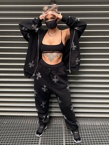 <b>Black</b> Mens Blinged Hoodi Transfer Streetwear Men Full <b>Zip</b> <b>up</b> <b>Hoodie</b> Rhinestone Full <b>Zip</b> <b>up</b> <b>Hoodie</b> Rhinestone - Product Image 6