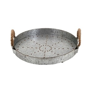 Nueva Bandeja de Servicio Galvanizada para Decoración de Mesa de Postres, Ideal para Fiestas y Bodas - Product Image 1