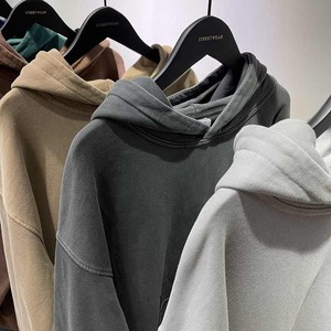 Fabricant personnalisé 400gsm Sweats à capuche pour hommes 100% coton surdimensionné acide lavage broderie haute qualité personnalisé vieilli - Product Image 5