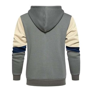 Bonne qualité hommes sweats à capuche à glissière poche double face hommes fermeture éclair vente en gros hiver sweats à capuche respirants en couleur unie avec OEM - Product Image 3