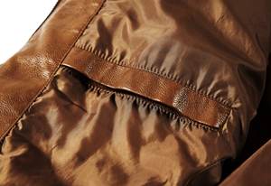 Couleur personnalisée de haute qualité 100% veste en cuir de vache pour hommes résistant à l'eau High Street Style matériel de toile à la mode - Product Image 4