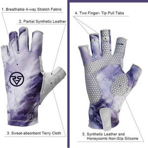 Venta al por mayor de Pakistán sublimados resistentes a los arañazos deportes al aire libre guantes de pesca de alta calidad Para pescadores profesionales - Product Image 5