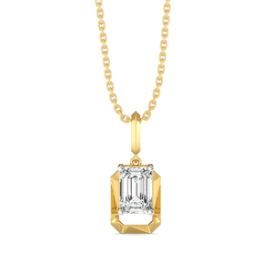 Anillo de Diamante Solitario con Corte Esmeralda en Oro Amarillo de 18K para Mujer, Elegante, Brillante y Opulento, Regalo de Aniversario o Hitos - Product Image 3